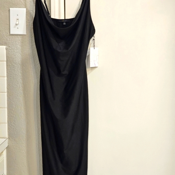NWT IRIS Dress w Cowl Neck, adjustable straps. Black. LARGE - Picture 4 of 14